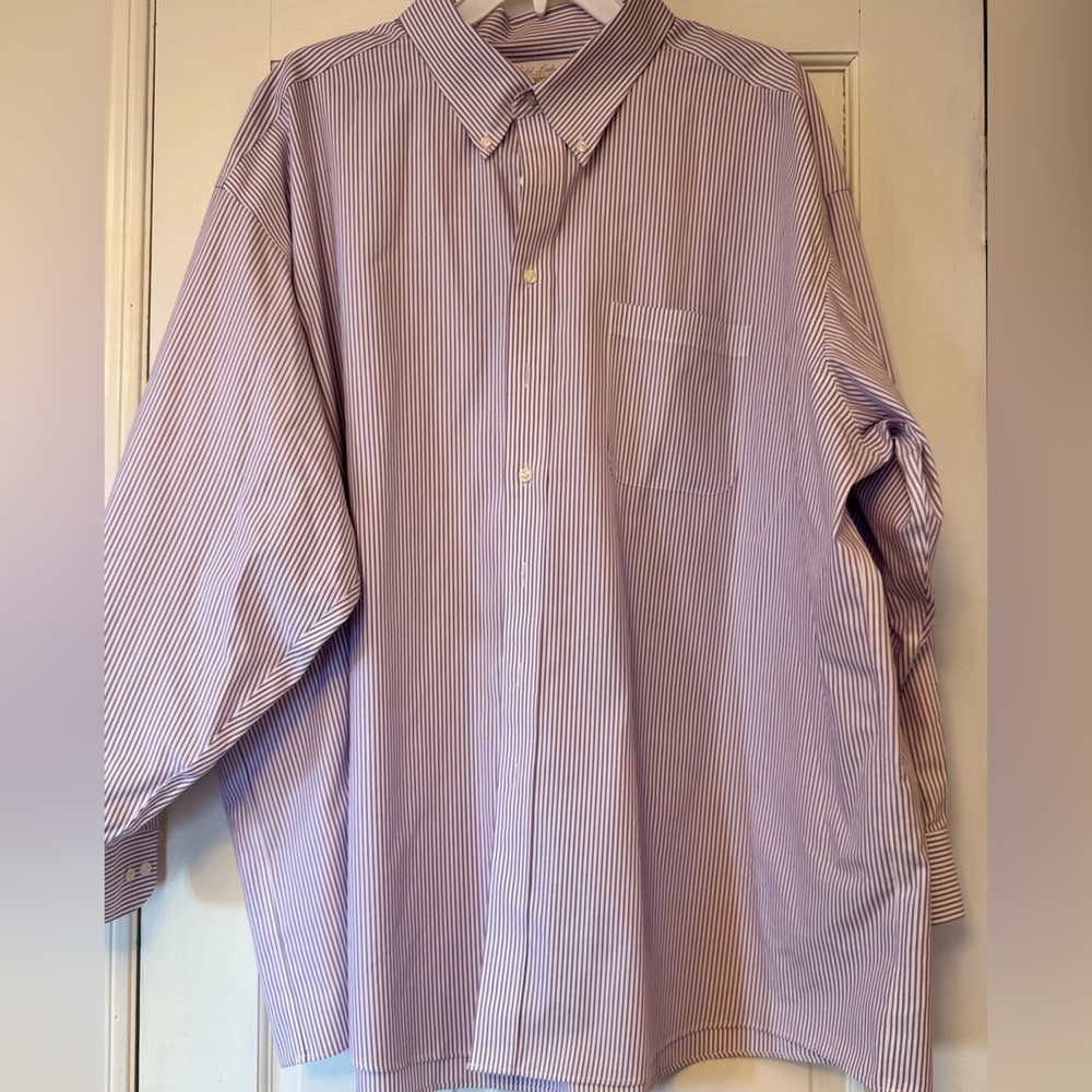 Roundtree & Yorke Purple Casual Button Down Shirt